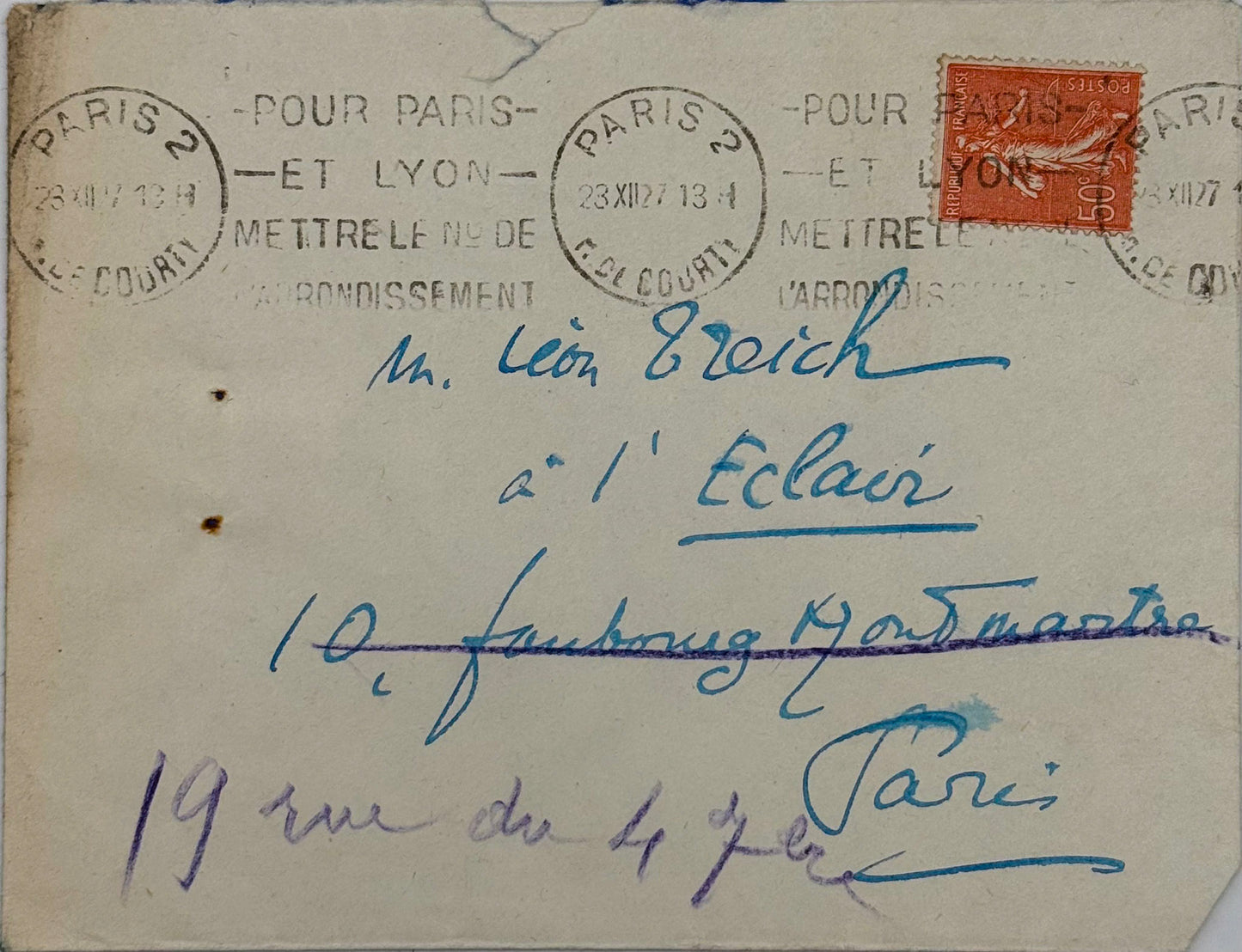 Lettre autographe signée, Montherlant à Léon Breich