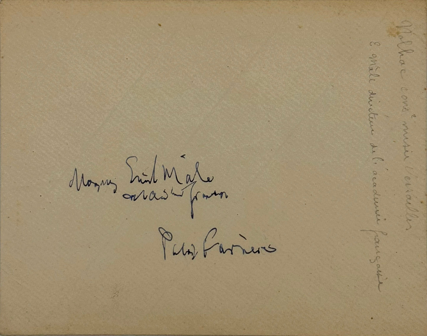 Autograph letter signed, Nolhac to Émile Mâle
