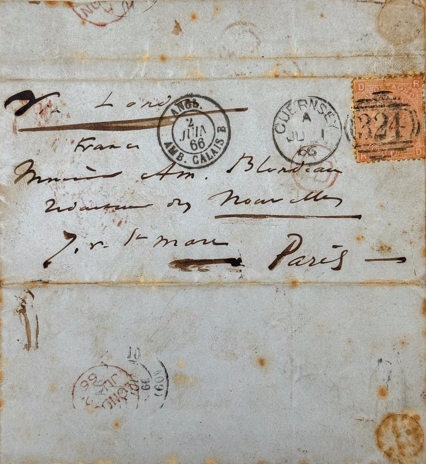 Autograph letter signed, Hugo to Amédée Blondeau