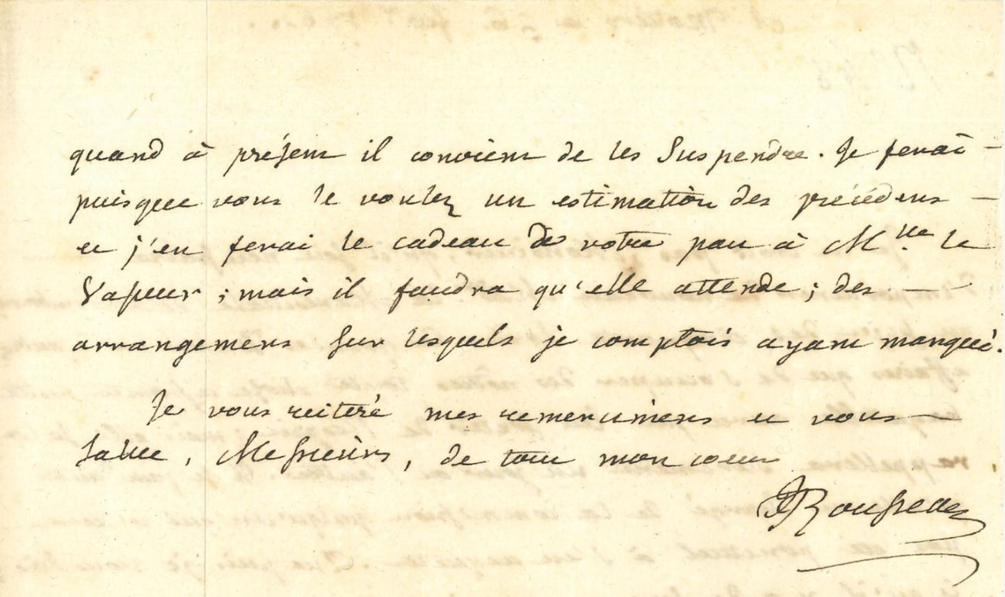 L.A.S. Rousseau à Nicolas Duchesne
