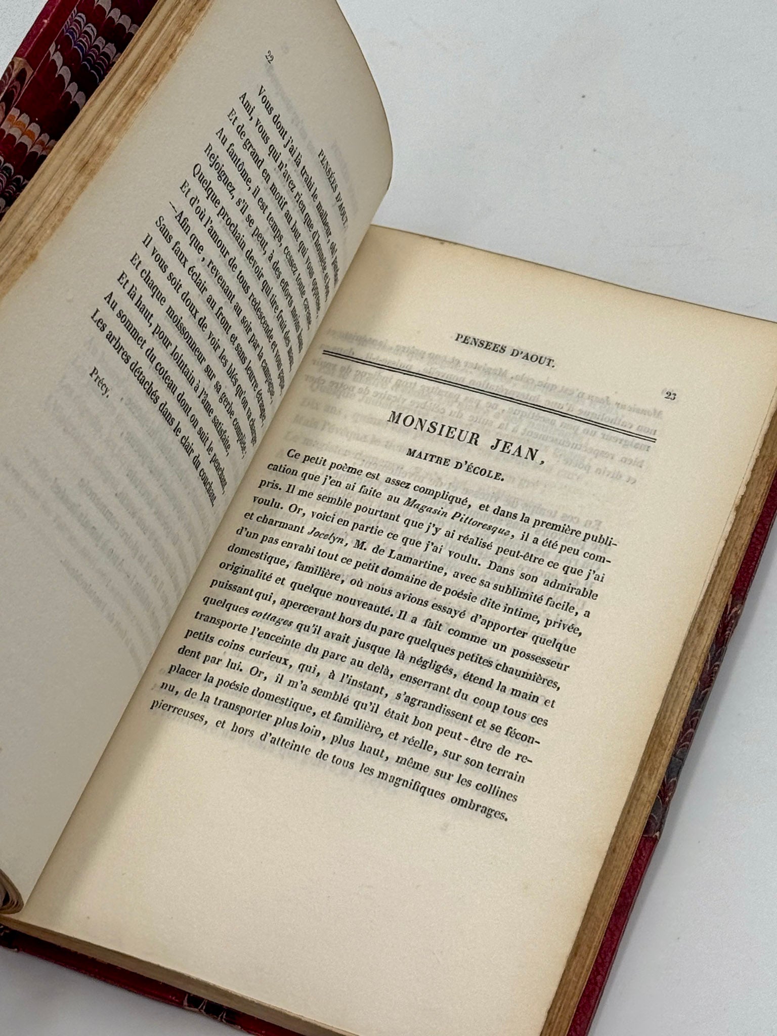 Pensées d'Aôut, poésies