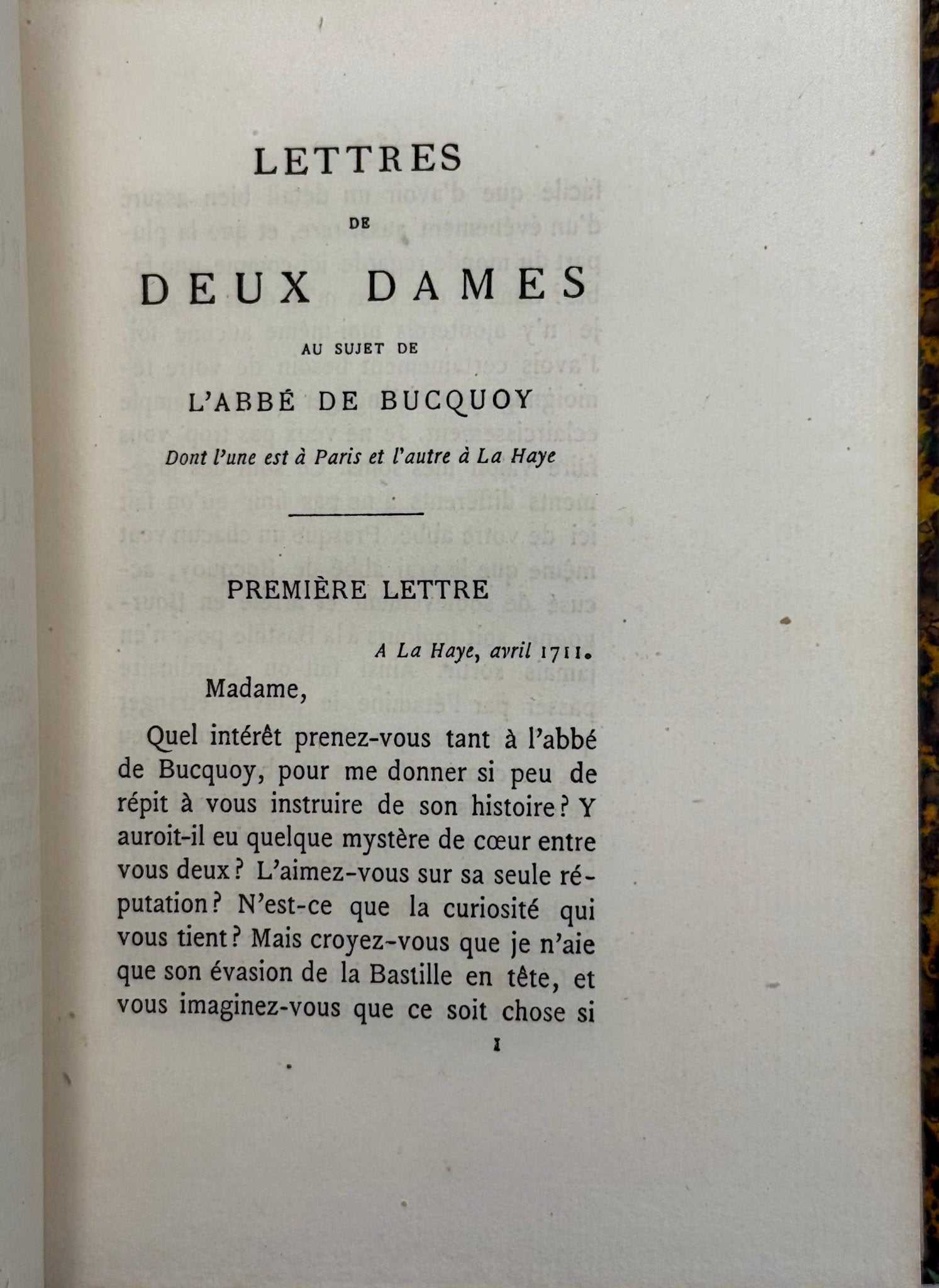 Histoire du sieur Abbé-Comte de Bucquoy singulièrement son évasion du for-l'évêque et de la bastille