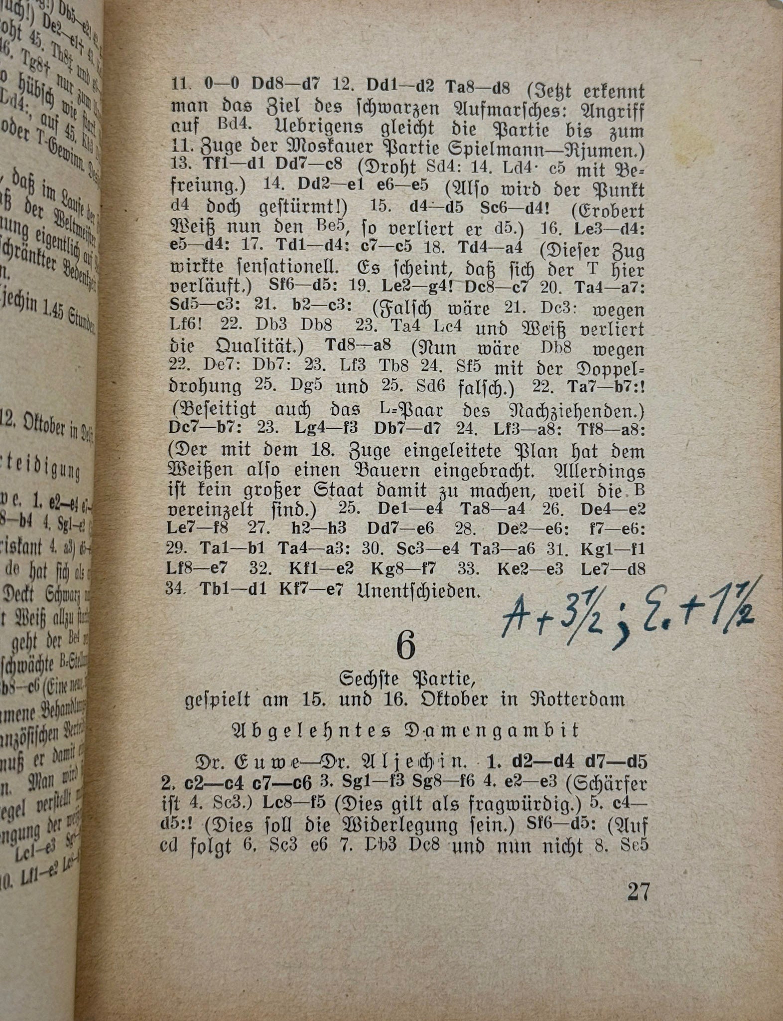 Aljechin - Euwe. Der Wettkampf um die Schachweltmeisterschaft 1935