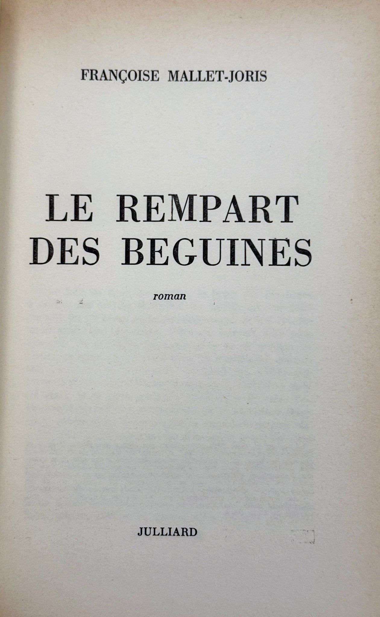 Le rempart des béguines