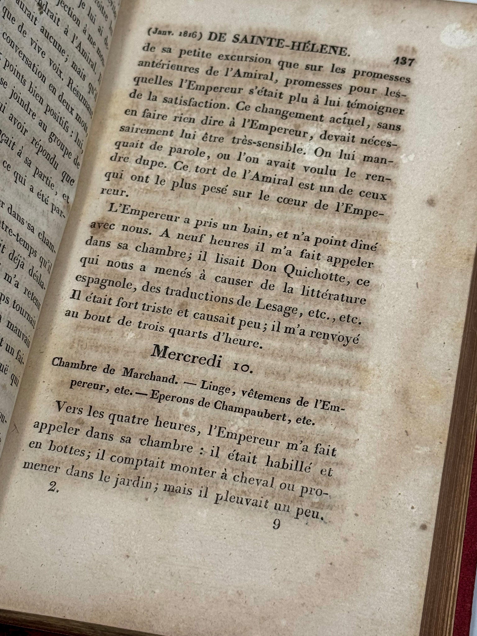 Mémorial de Sainte-Hélène, ou JOURNAL ou se trouve consigné, jour par jour, ce qu'a dit et fait NAPOLEON durant dix-huit mois.