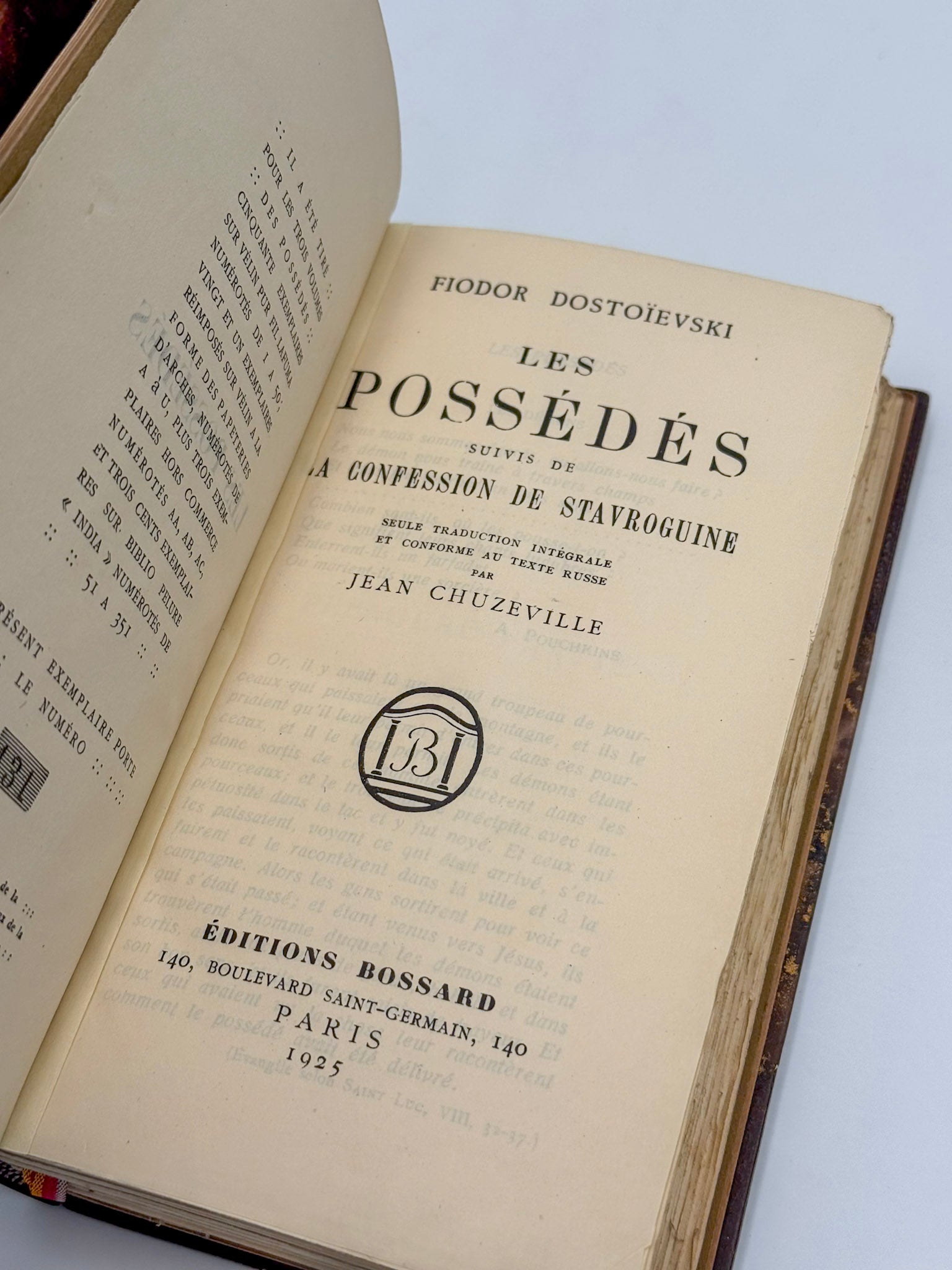 Les possédés suivis de la Confession de Stavroguine