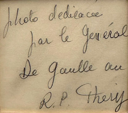 Photographie signée, Charles de Gaulle