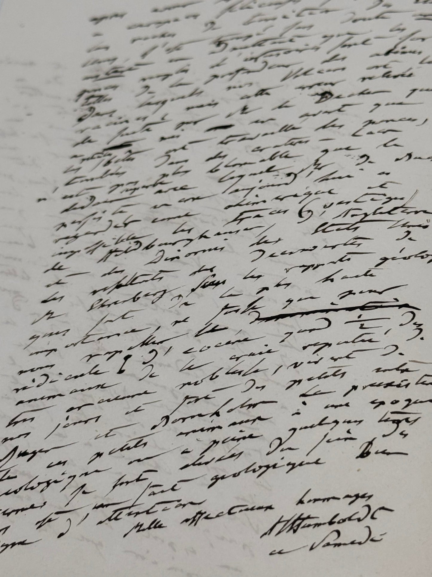 Lettre autographe signée, Alexander von Humboldt