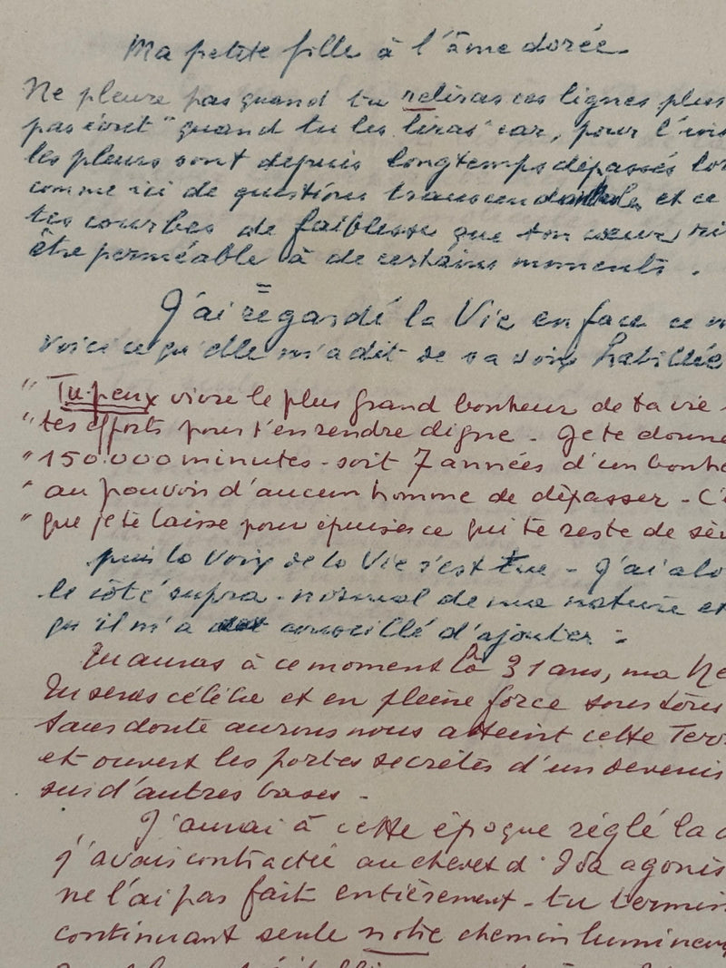 Lettre autographe signée, Abel Gance à Nelly Kaplan