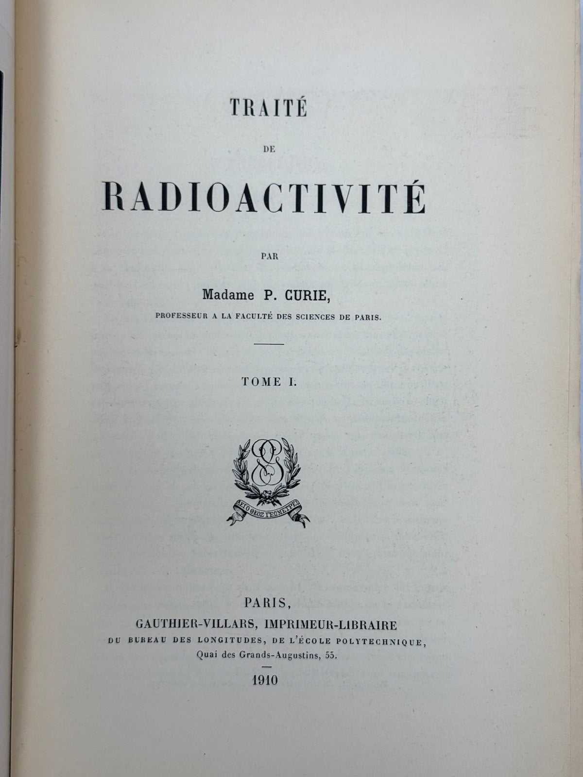 Traité de la Radioactivité