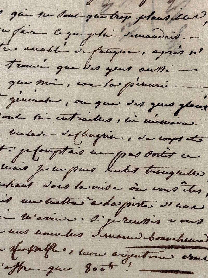 Lettre autographe signée, Rouget de Lisle à un Ami