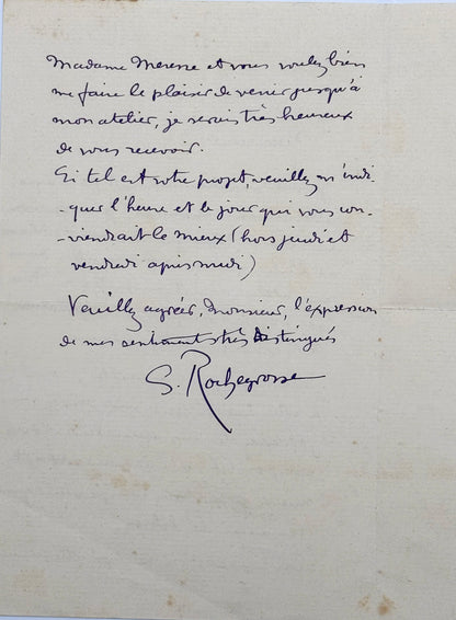A.L.S. Georges-Antoine Rochegrosse