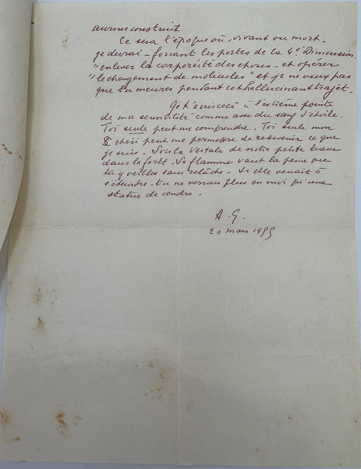 Lettre autographe signée, Abel Gance à Nelly Kaplan