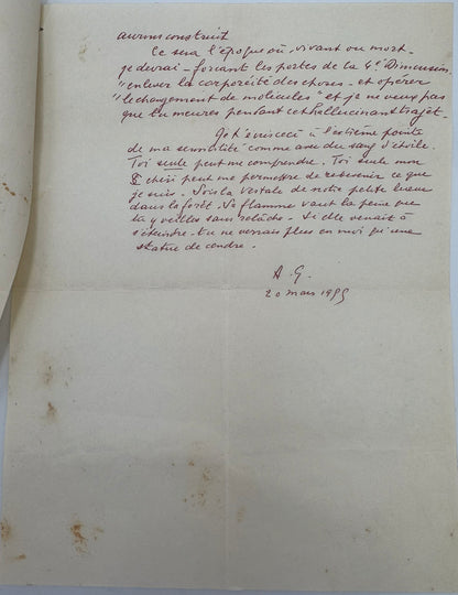 Autograph letter signed, Abel Gance to Nelly Kaplan