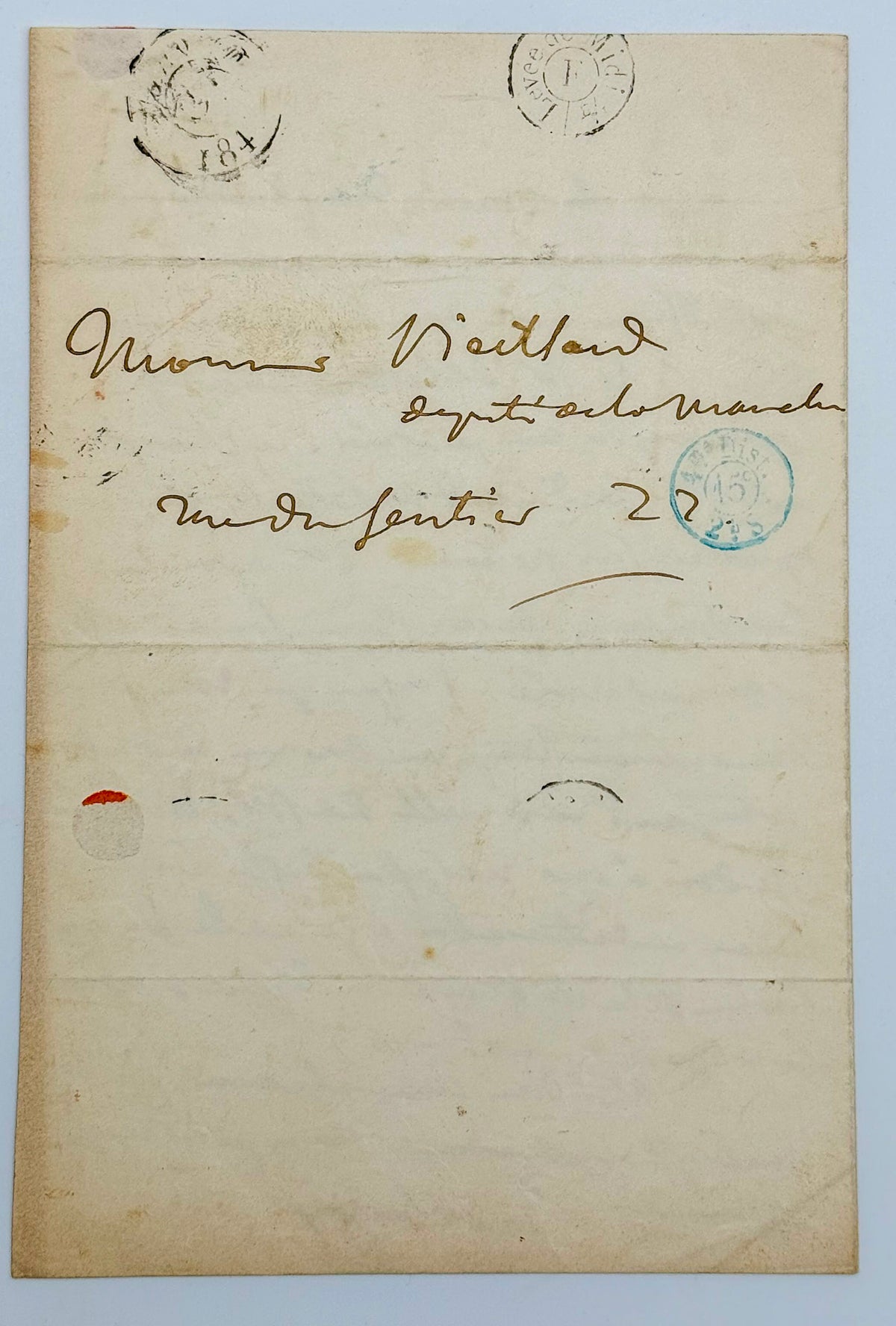 Autograph letter signed, Eugène Delacroix to Narcisse Vieillard