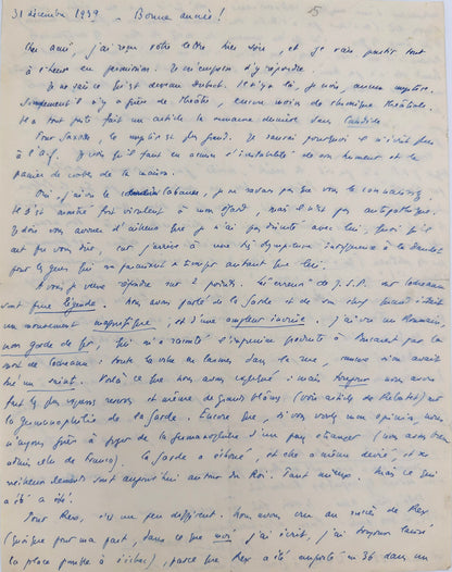 Lettre autographe signée, Robert Brasillach à un médecin lyonnais