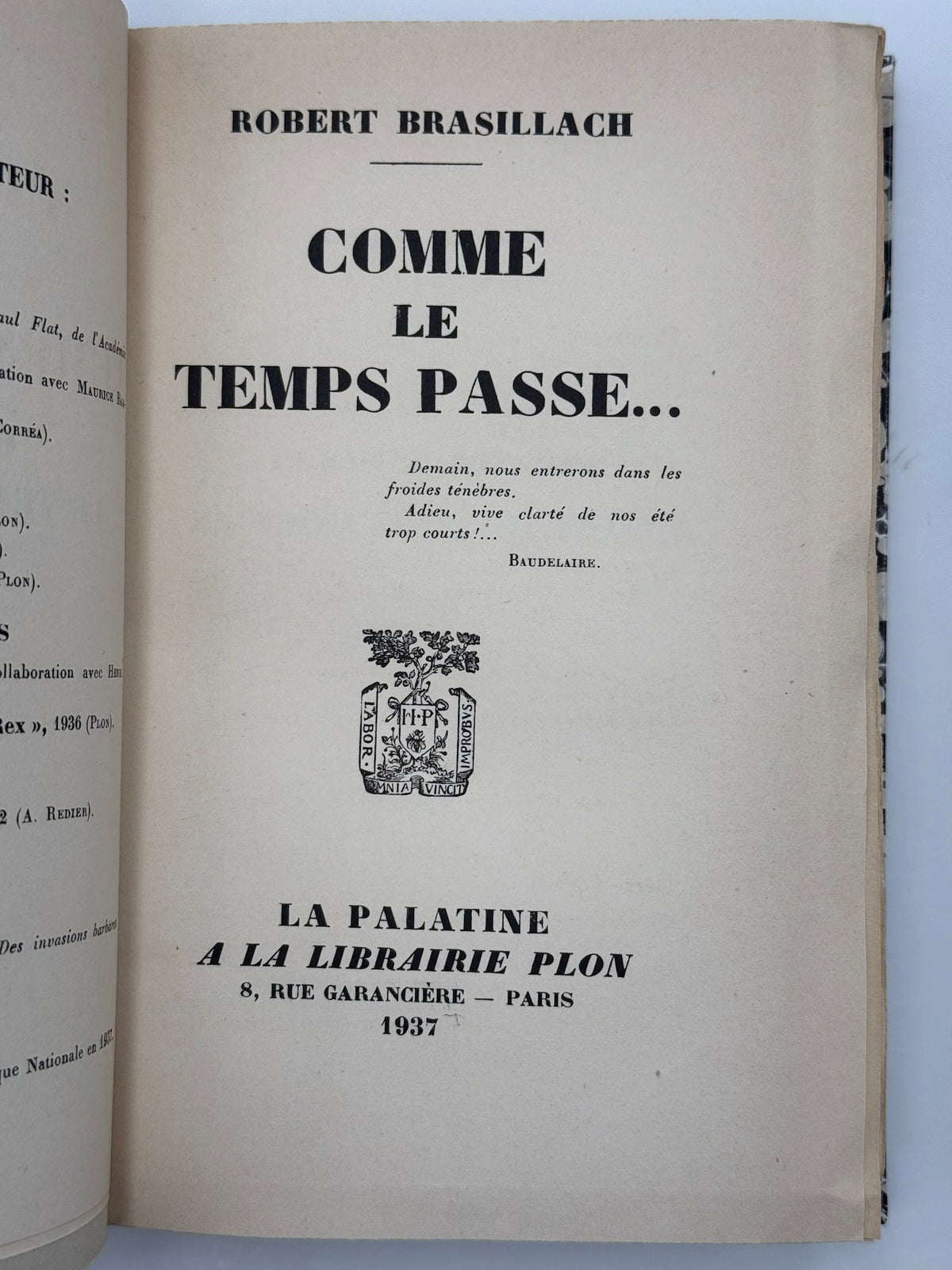 Comme le temps passe