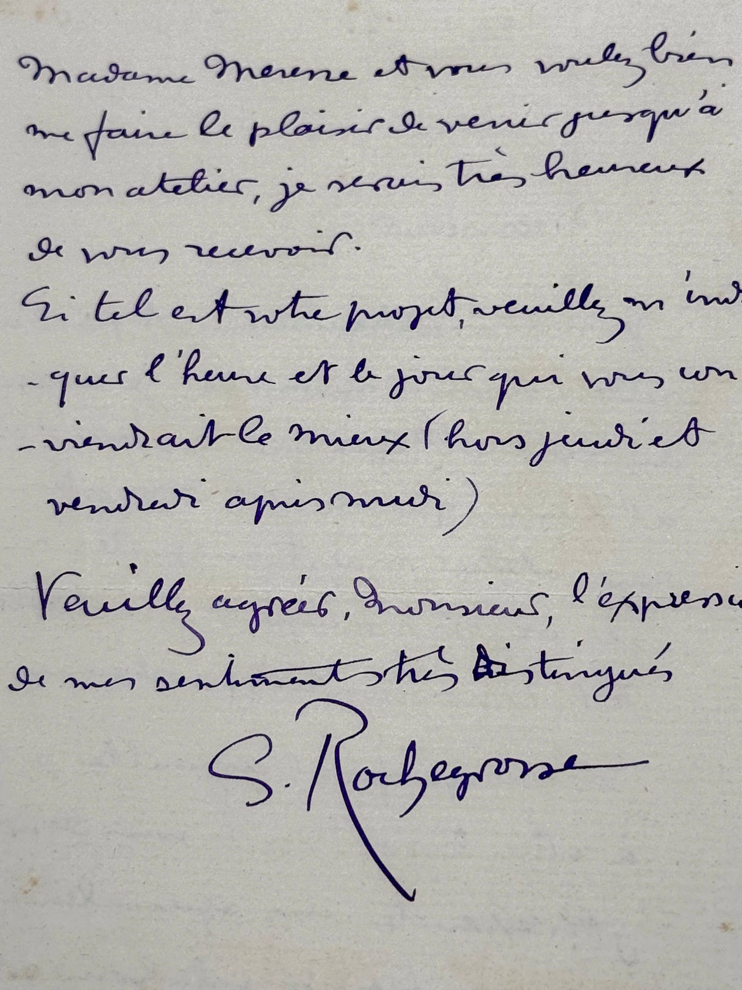 A.L.S. Georges-Antoine Rochegrosse