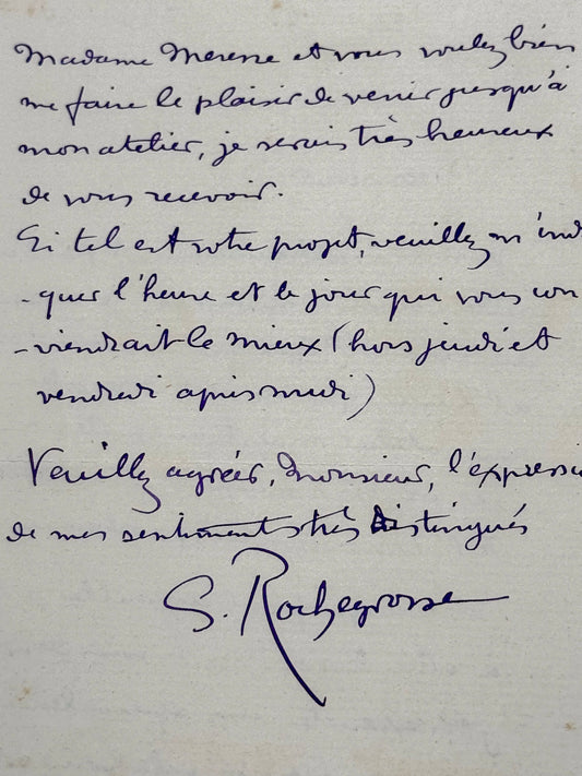 A.L.S. Georges-Antoine Rochegrosse