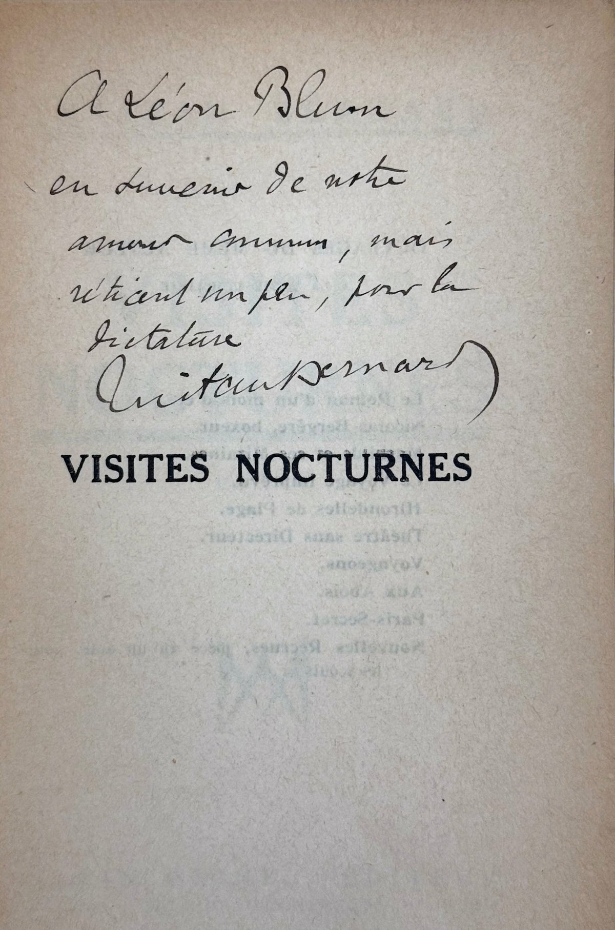 Visites nocturnes