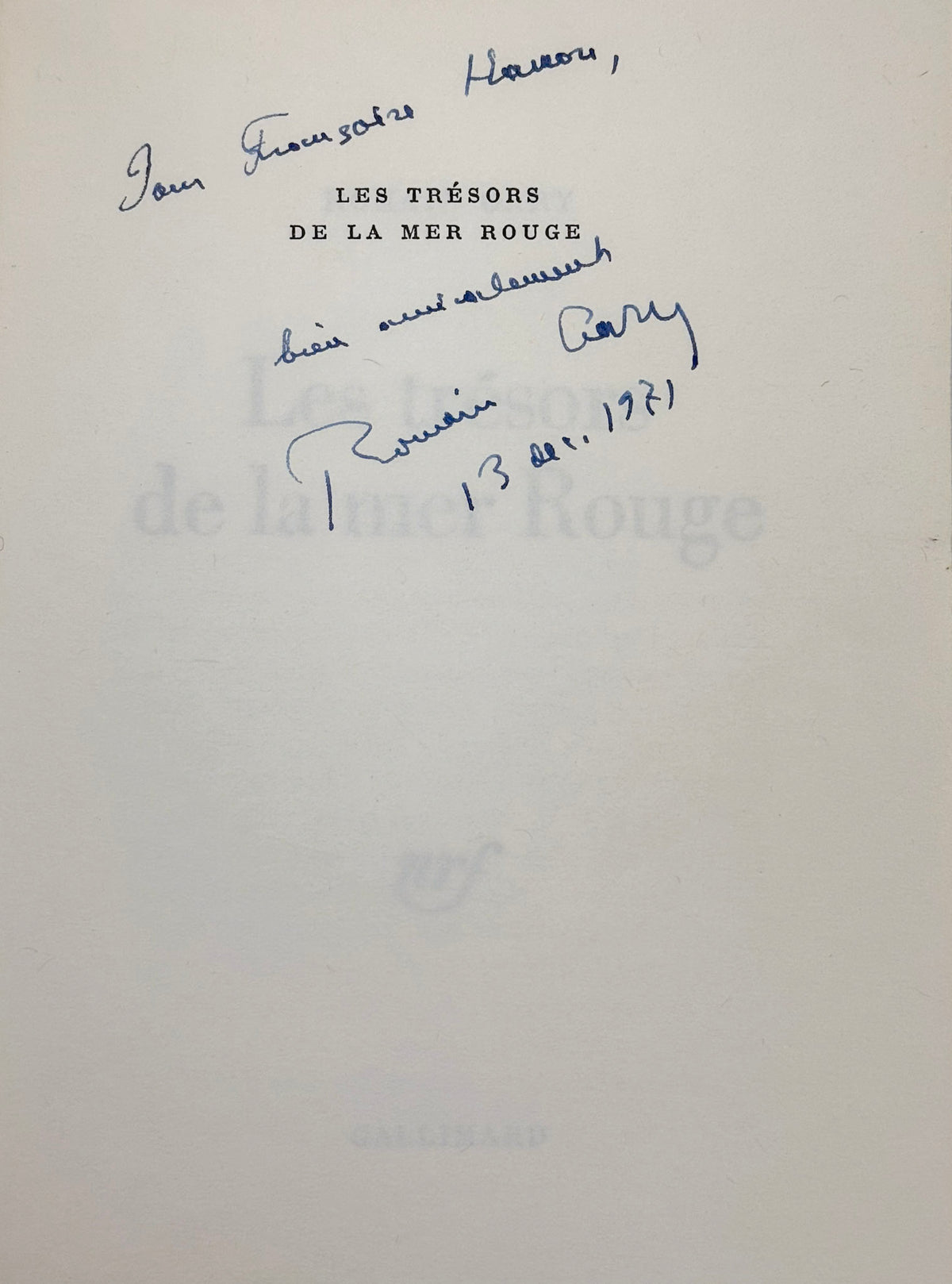 Les trésors de la mer rouge