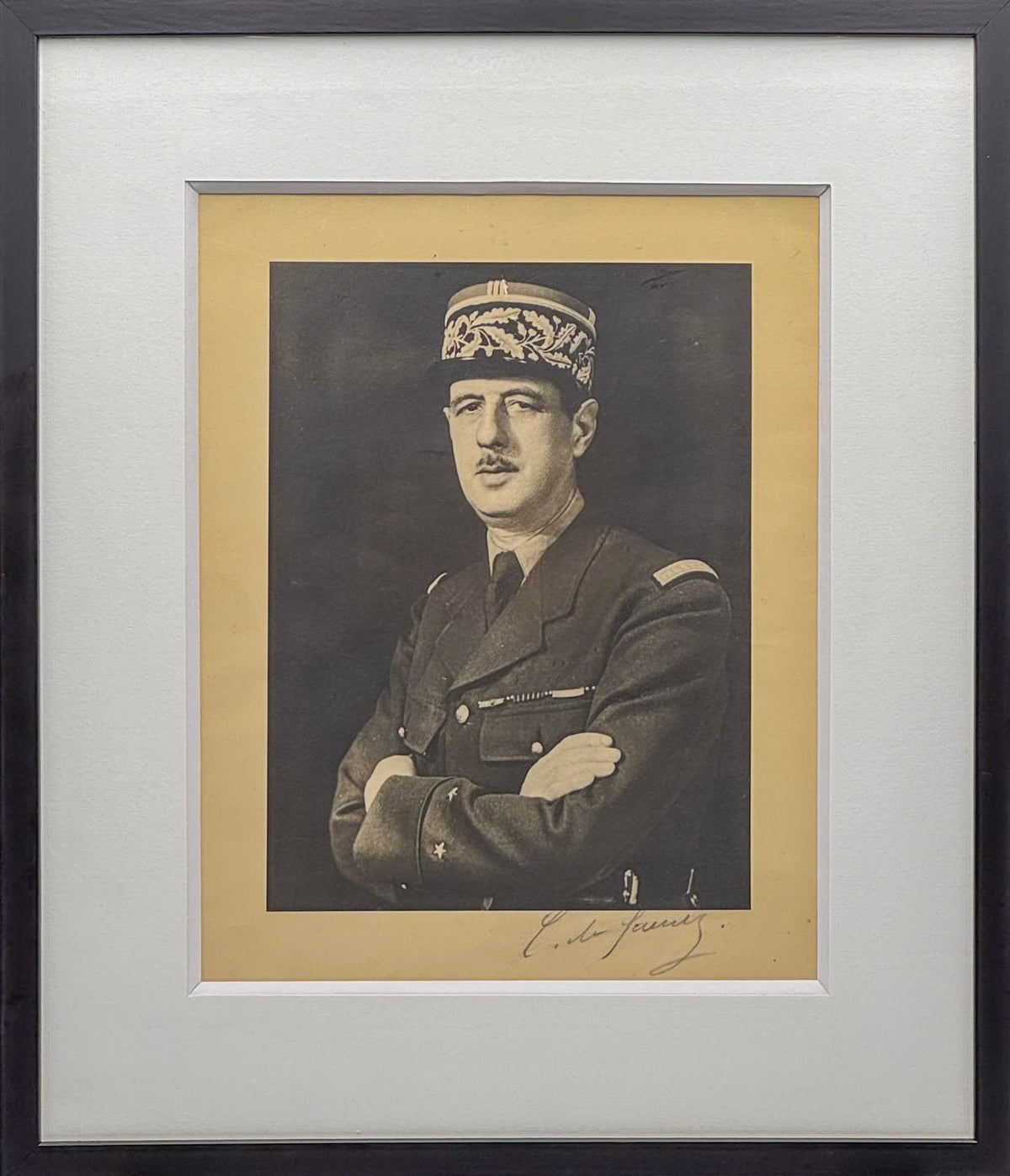 Photographie signée, Charles de Gaulle