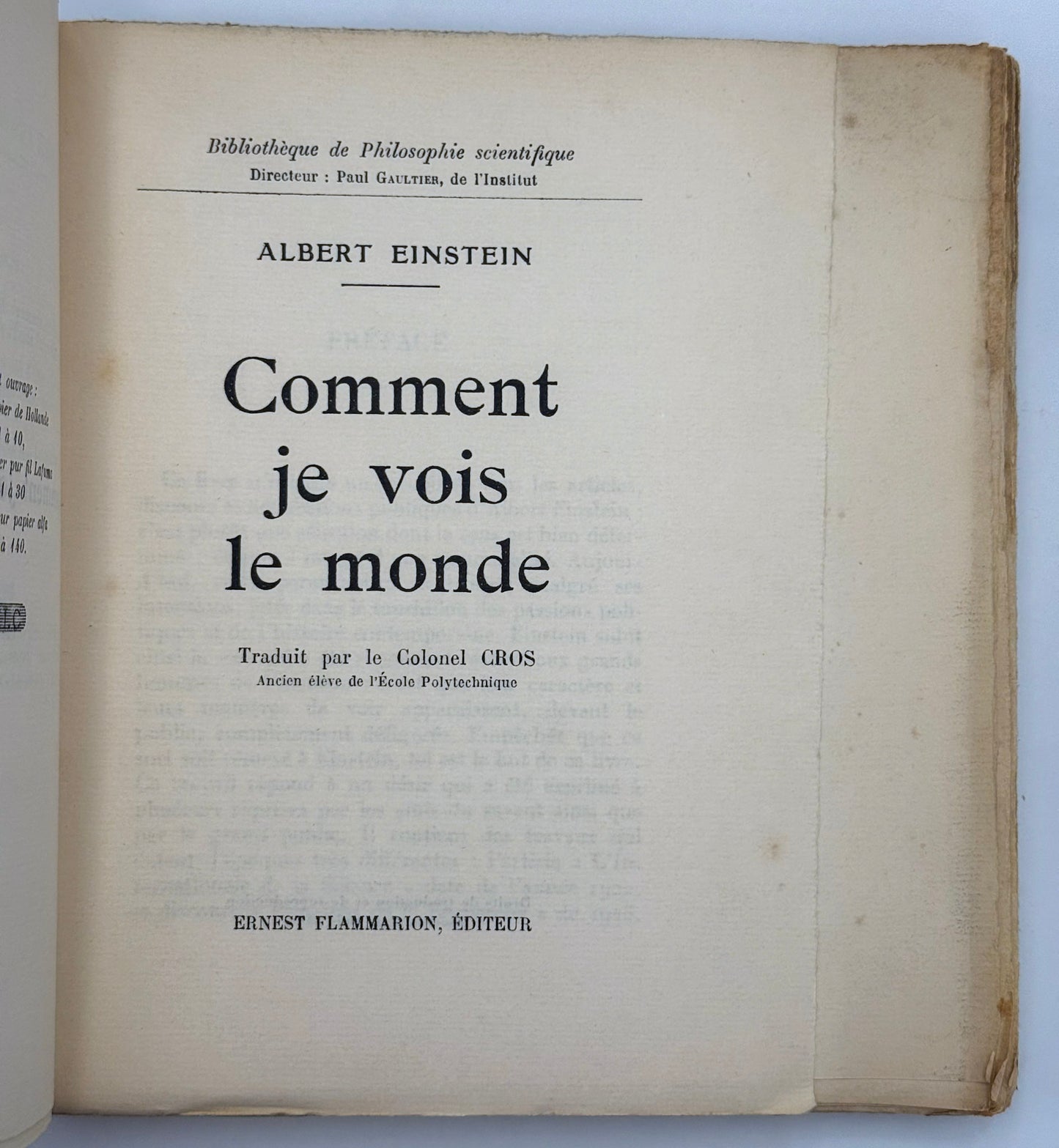 Comment je vois le monde [L'exemplaire de LACAN]