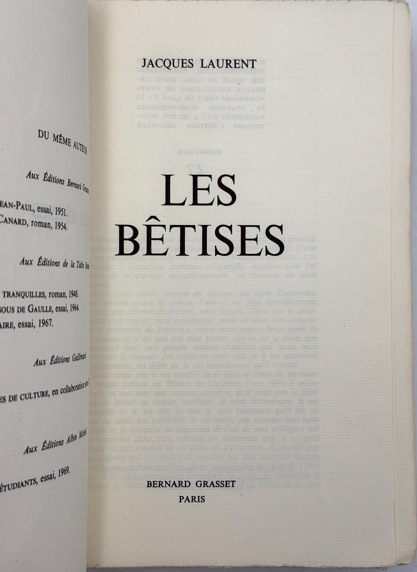 Les bêtises