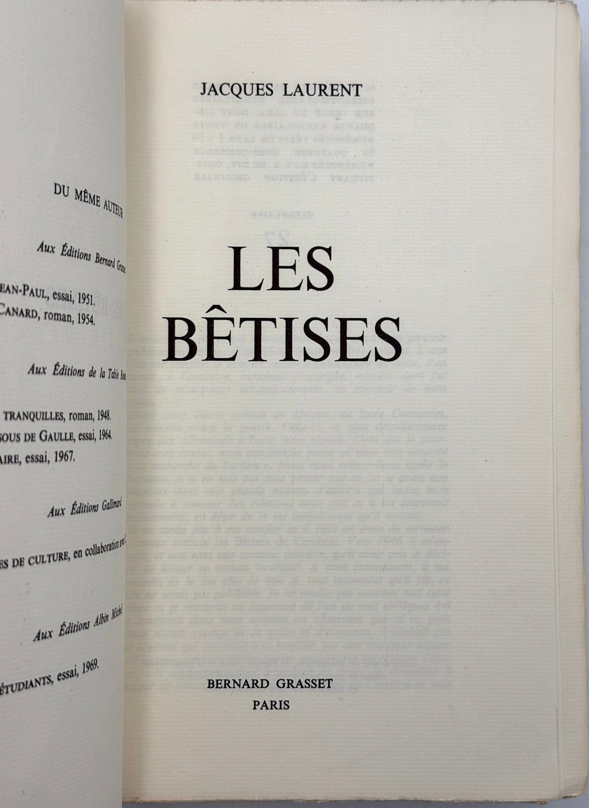 Les bêtises
