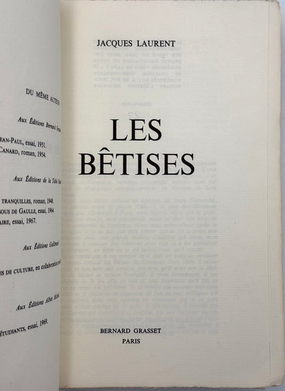Les bêtises