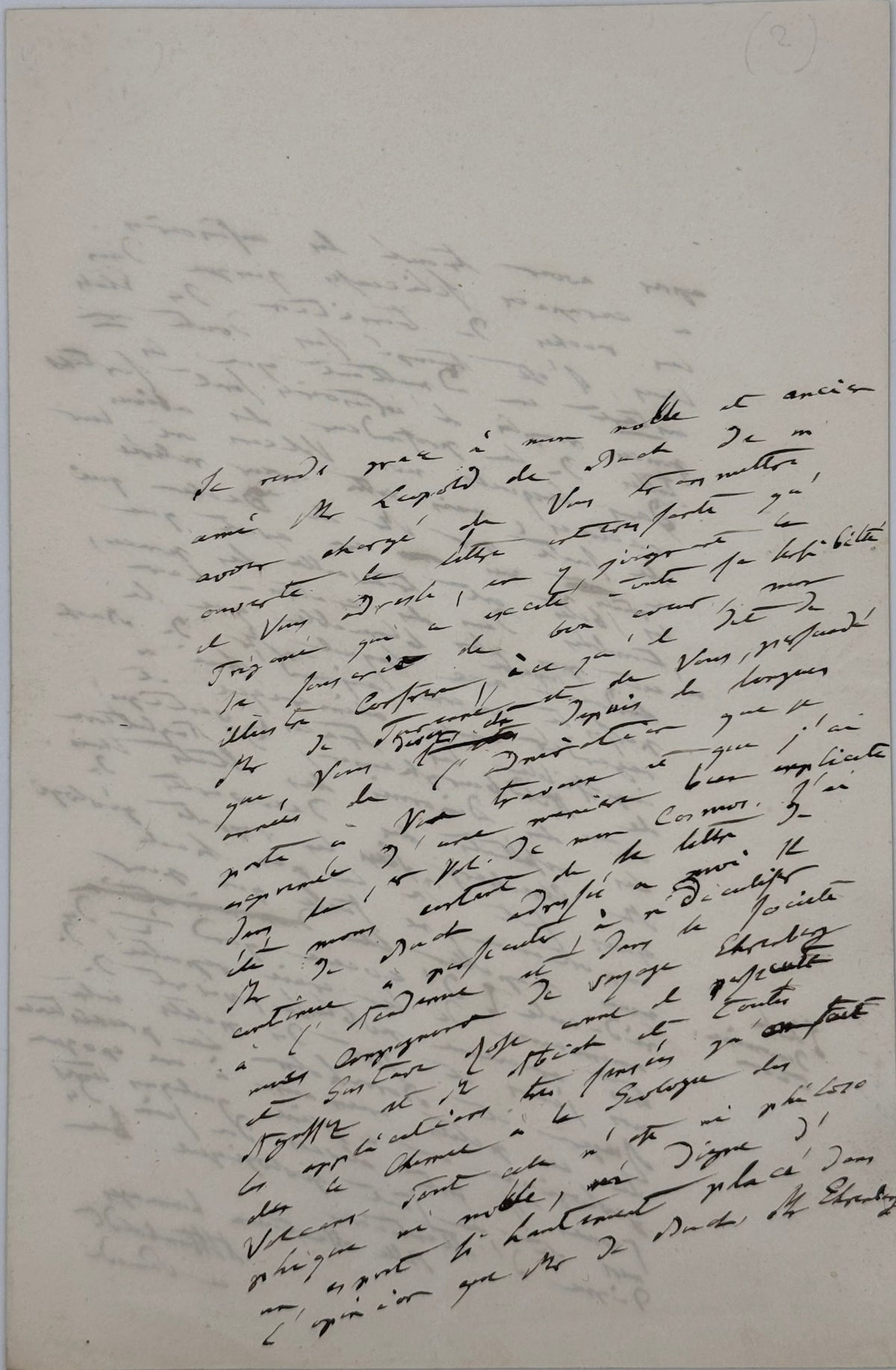 Lettre autographe signée, Alexander von Humboldt