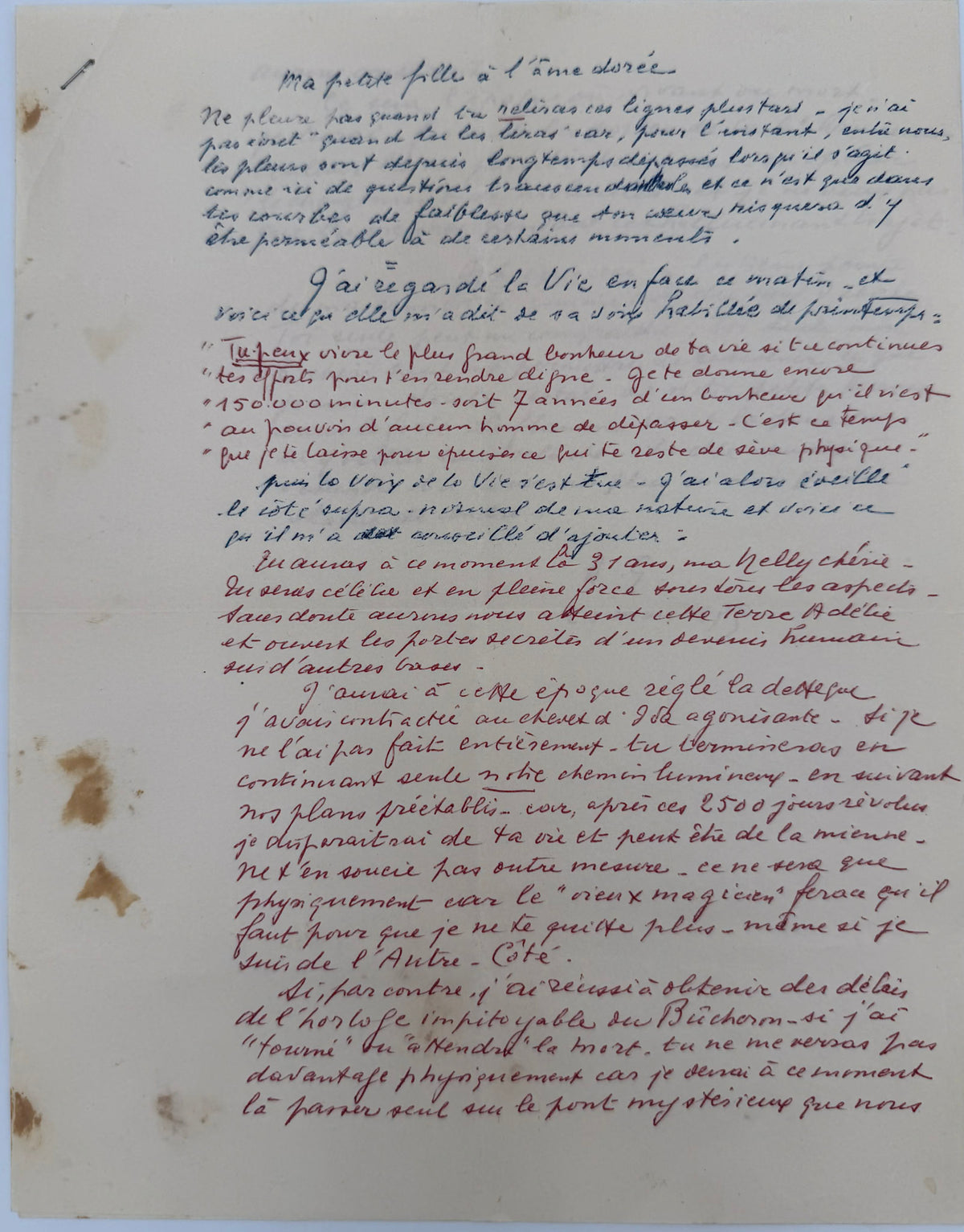 Lettre autographe signée, Abel Gance à Nelly Kaplan