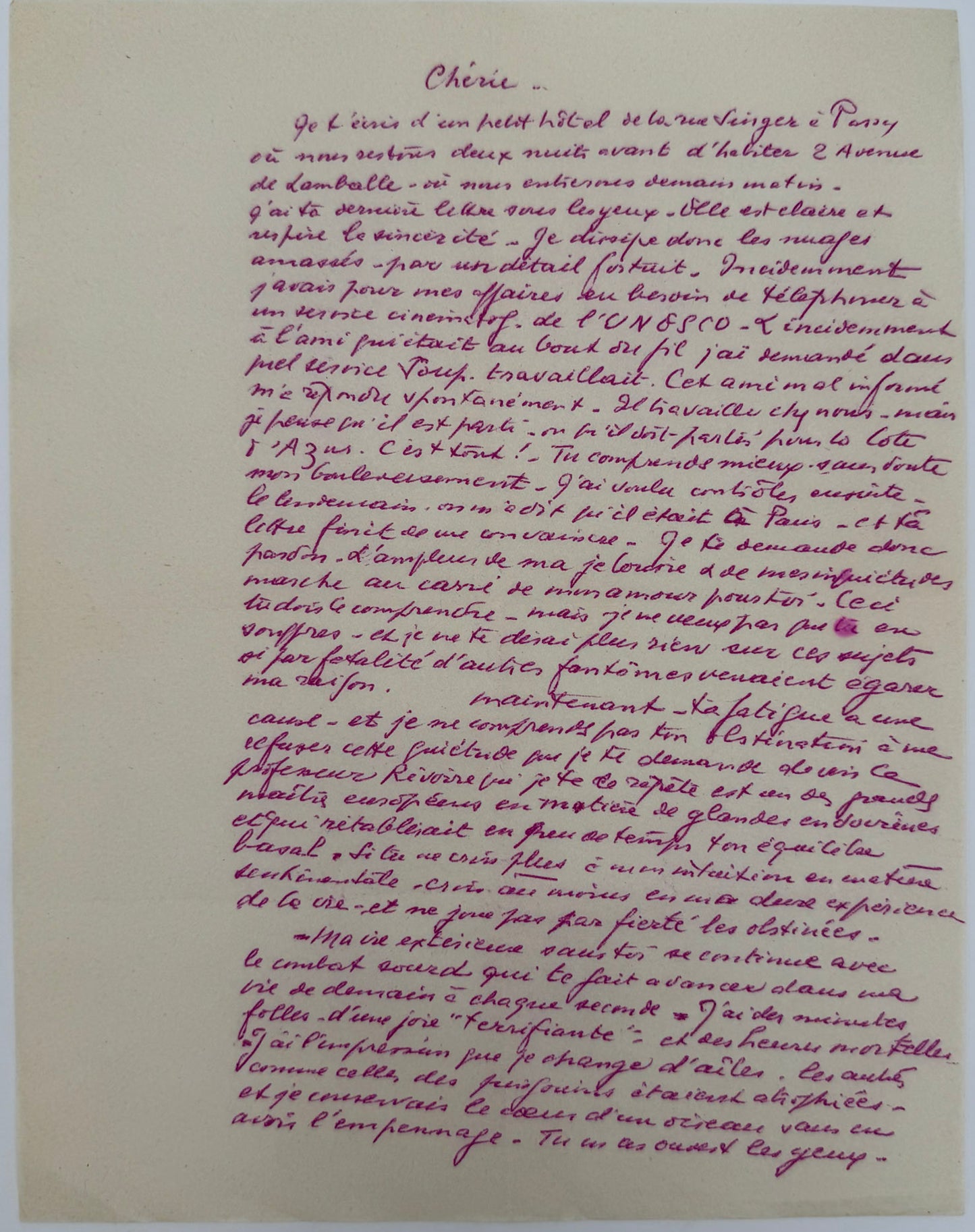 Lettre autographe signée, Abel Gance à Nelly Kaplan