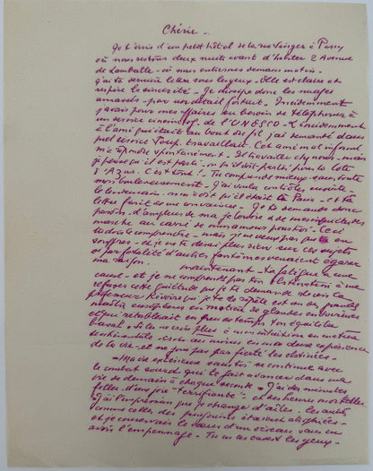 Lettre autographe signée, Abel Gance à Nelly Kaplan