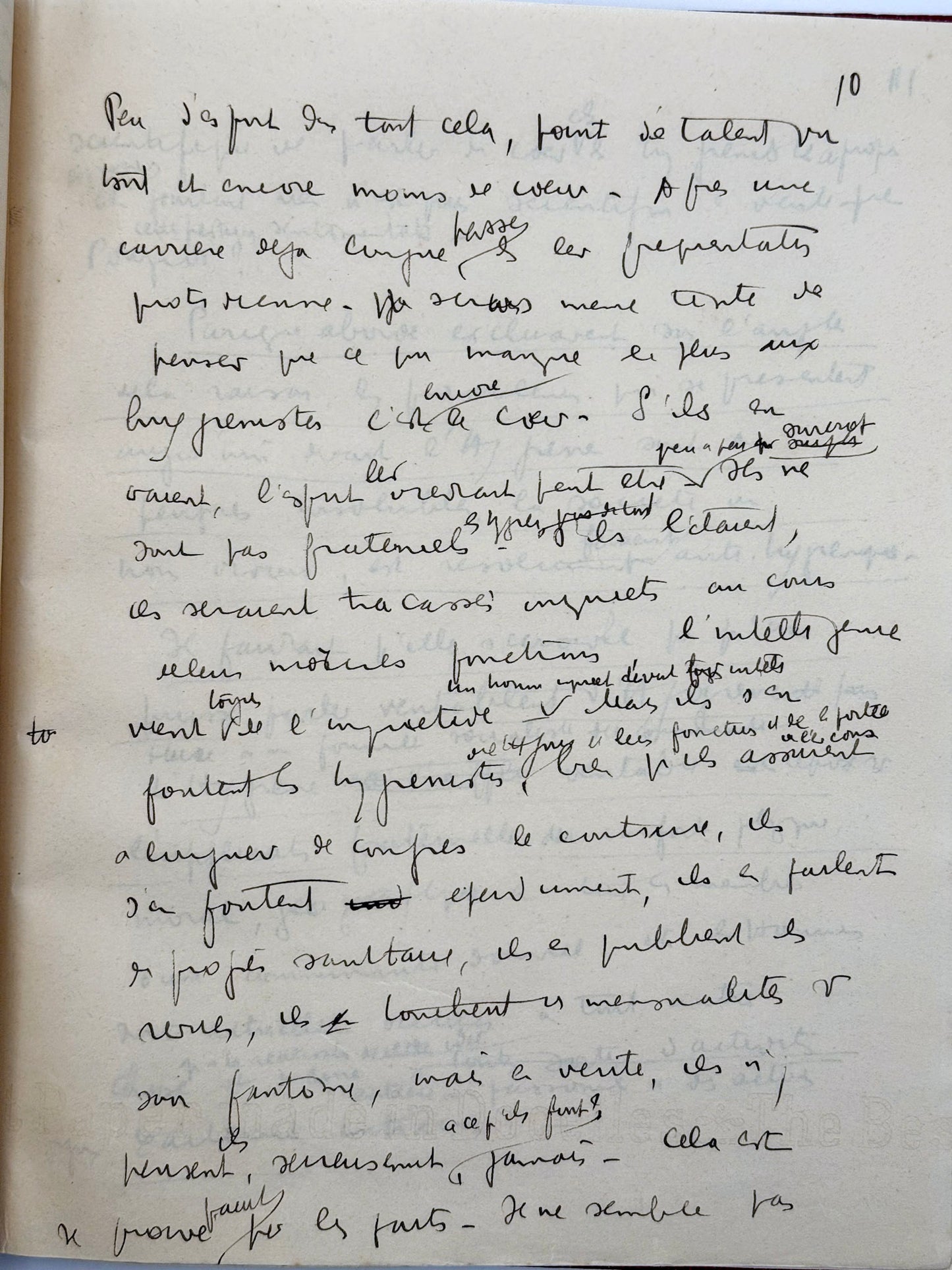 Autograph manuscript "Mémoire pour le cours des Hauts Etudes"