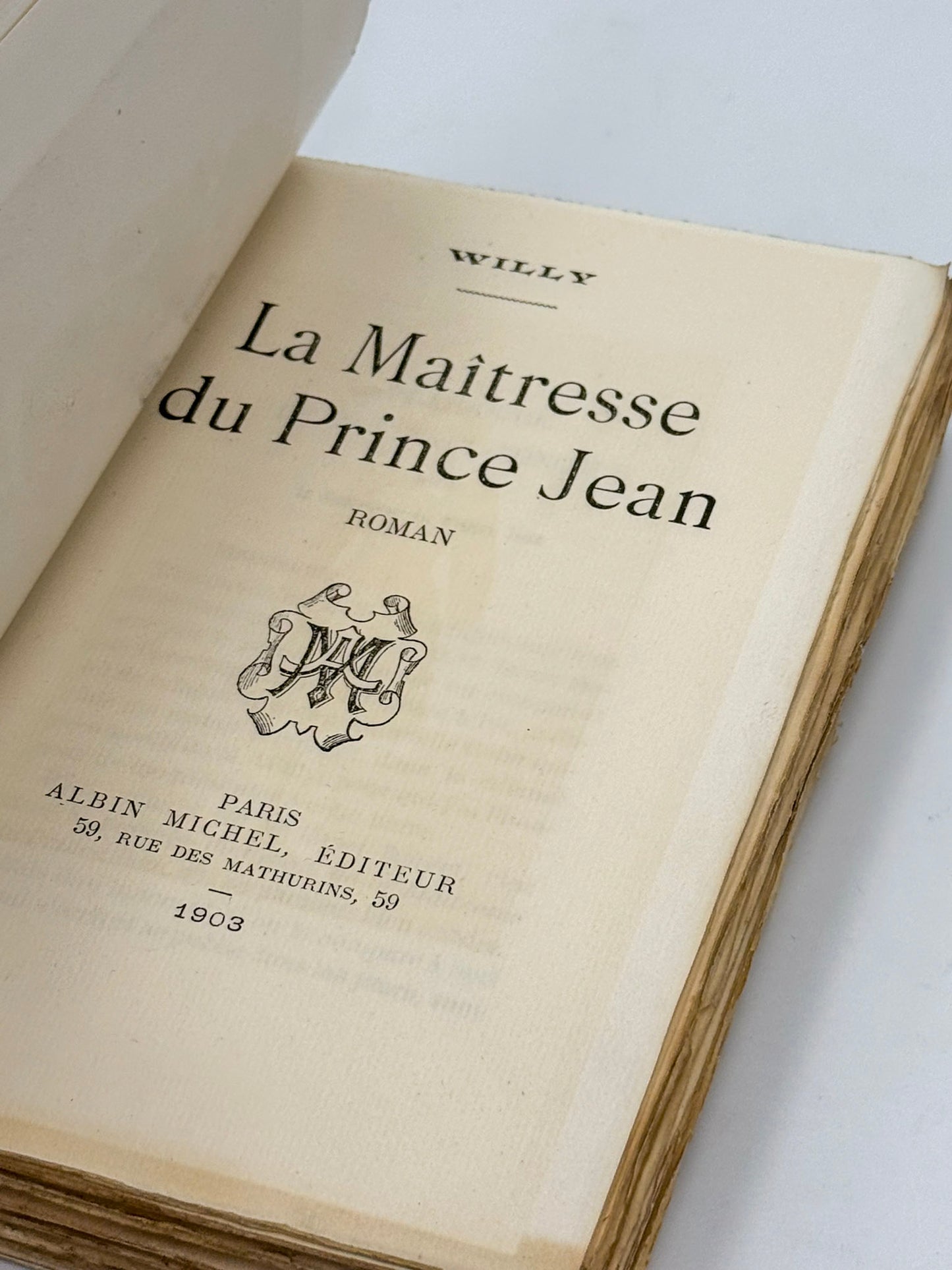 La Maîtresse du prince Jean. Roman