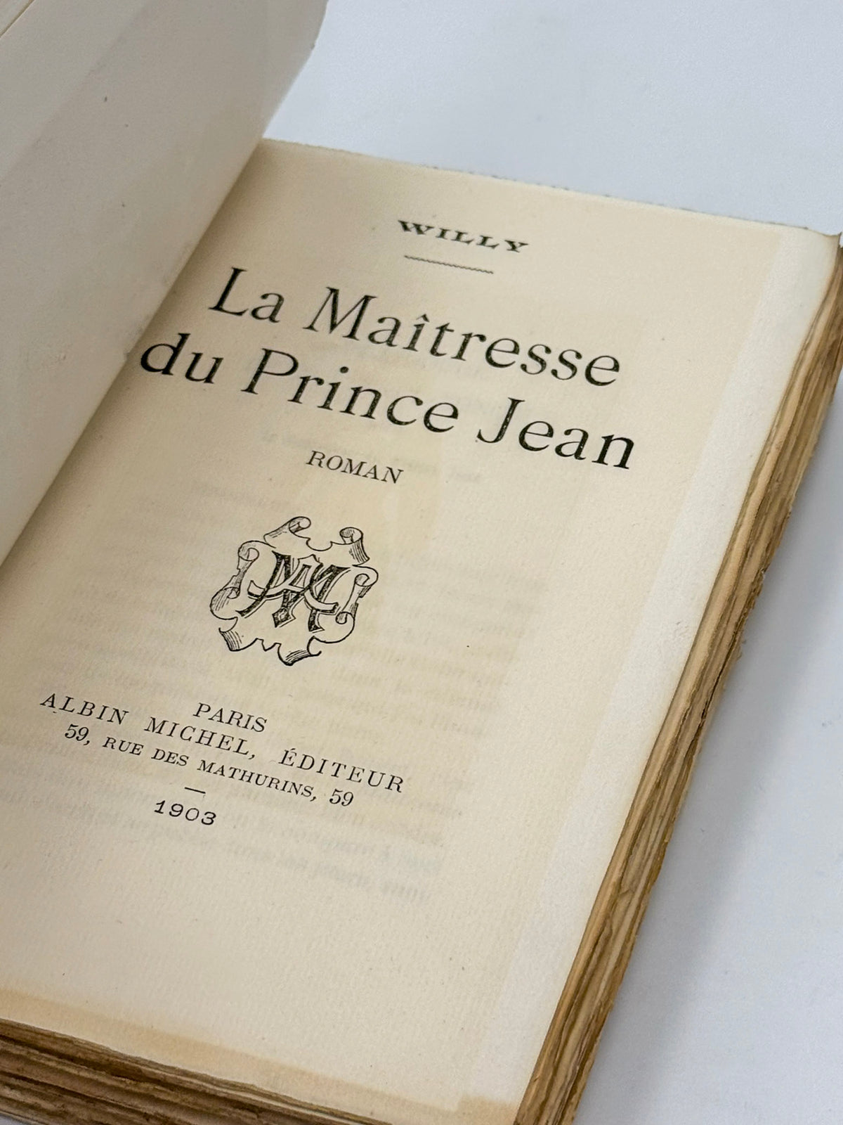 La Maîtresse du prince Jean. Roman
