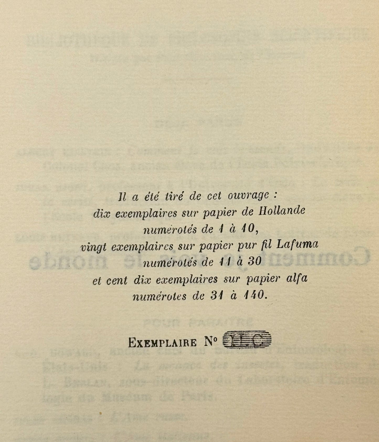 Comment je vois le monde [L'exemplaire de LACAN]