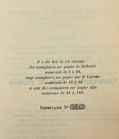 Comment je vois le monde [L'exemplaire de LACAN]