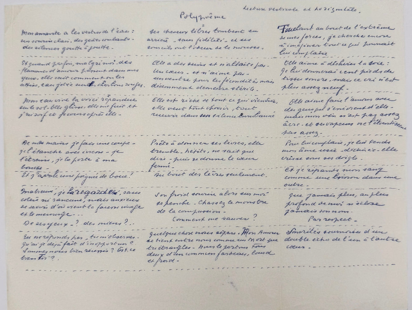 Autograph manuscript, Abel Gance's polypoème