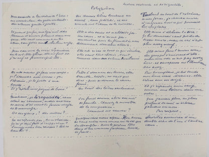 Autograph manuscript, Abel Gance's polypoème
