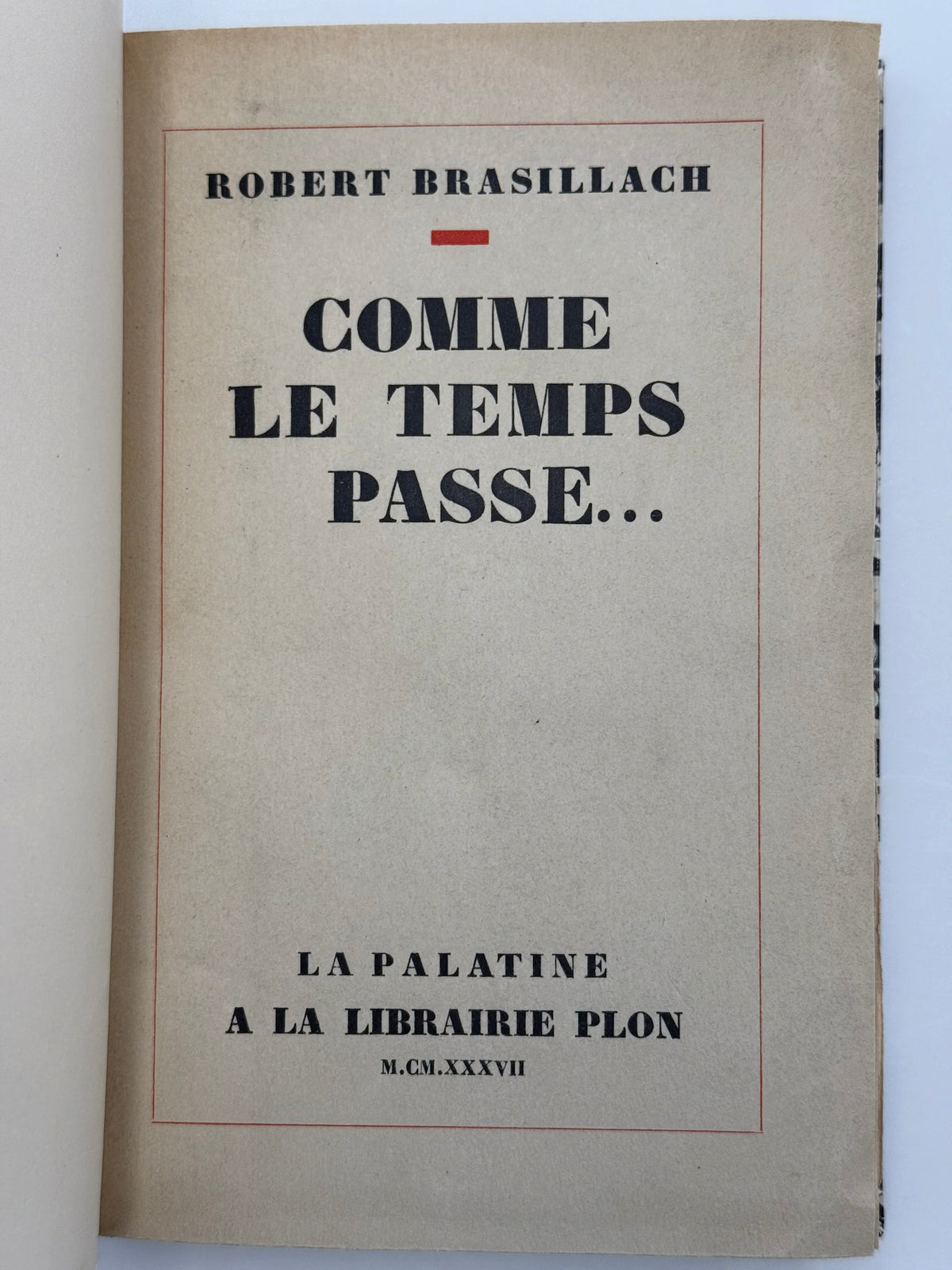 Comme le temps passe