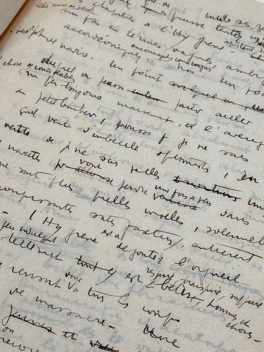 Autograph manuscript "Mémoire pour le cours des Hauts Etudes"