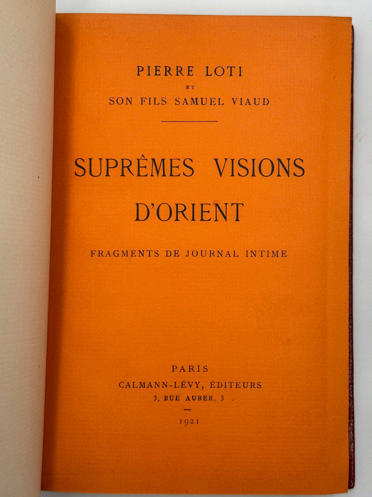Suprêmes visions d'Orient