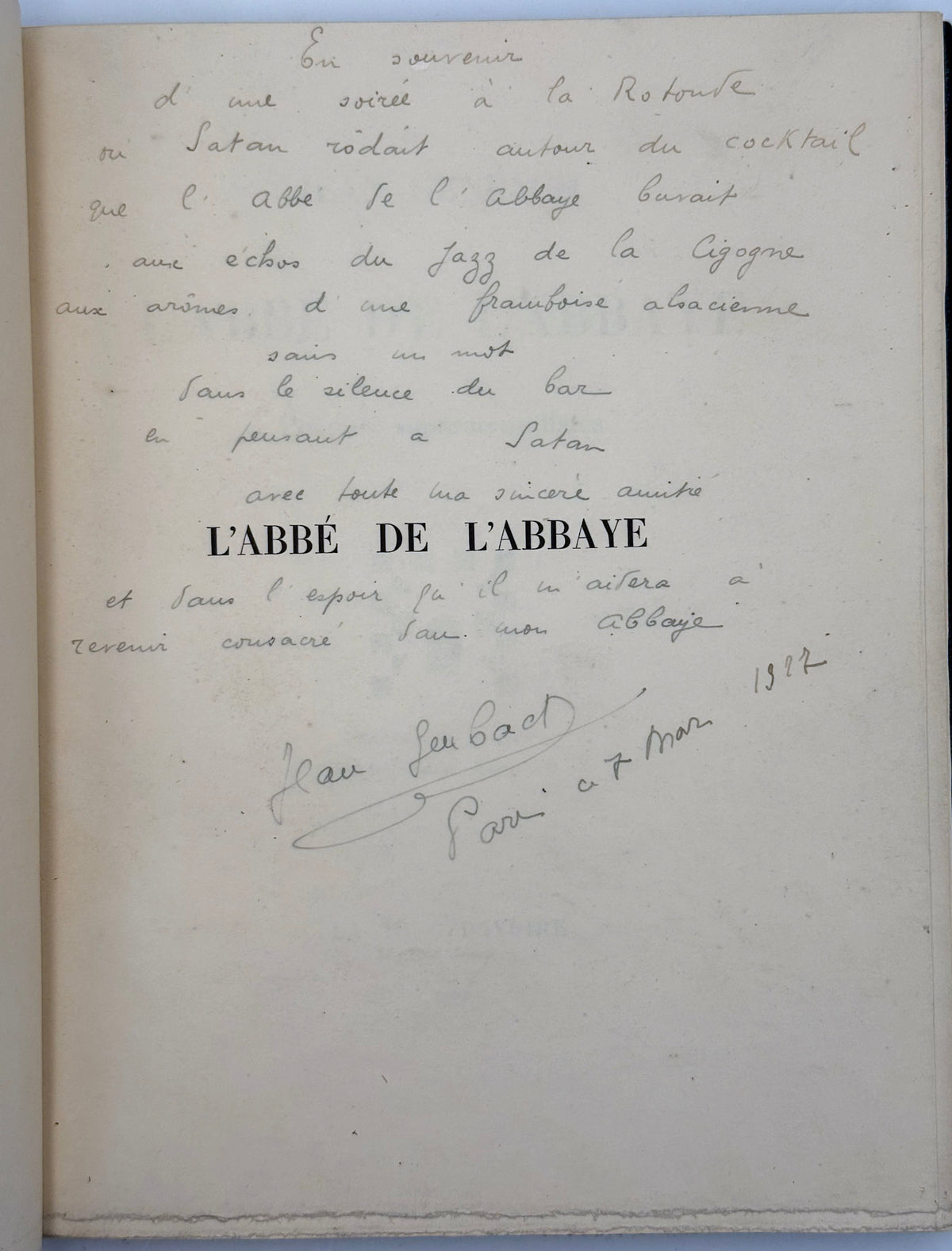 L'abbée de l'Abbaye