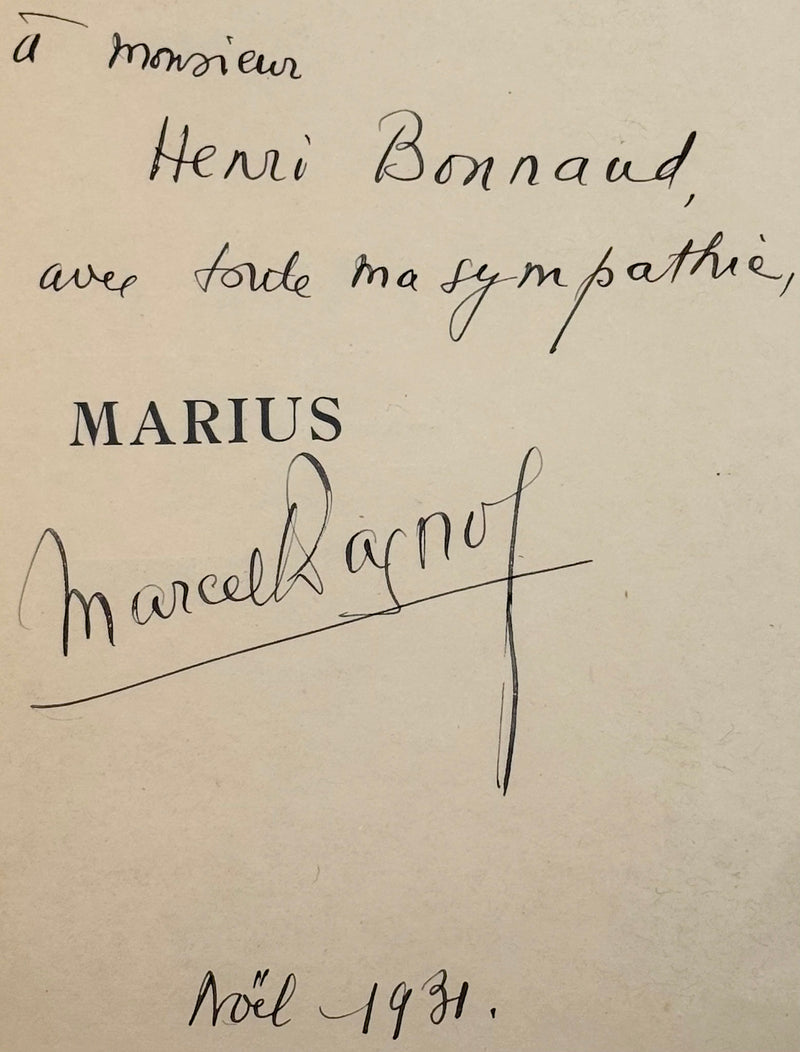 Marius. Pièce en quatre actes et six tableaux. Représentée pour la première fois à Paris, le mercredi 9 mars 1929, sur la scène du « Théâtre de Paris »