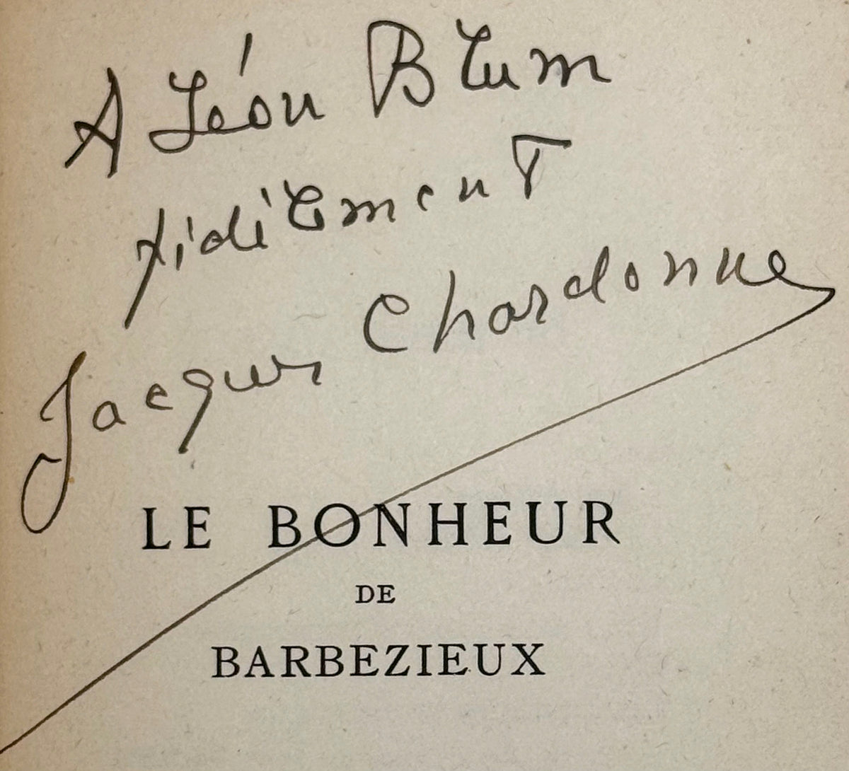 Le Bonheur de Barbezieux.