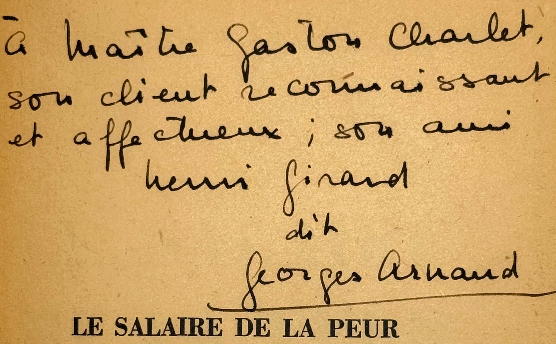 Le salaire de la Peur