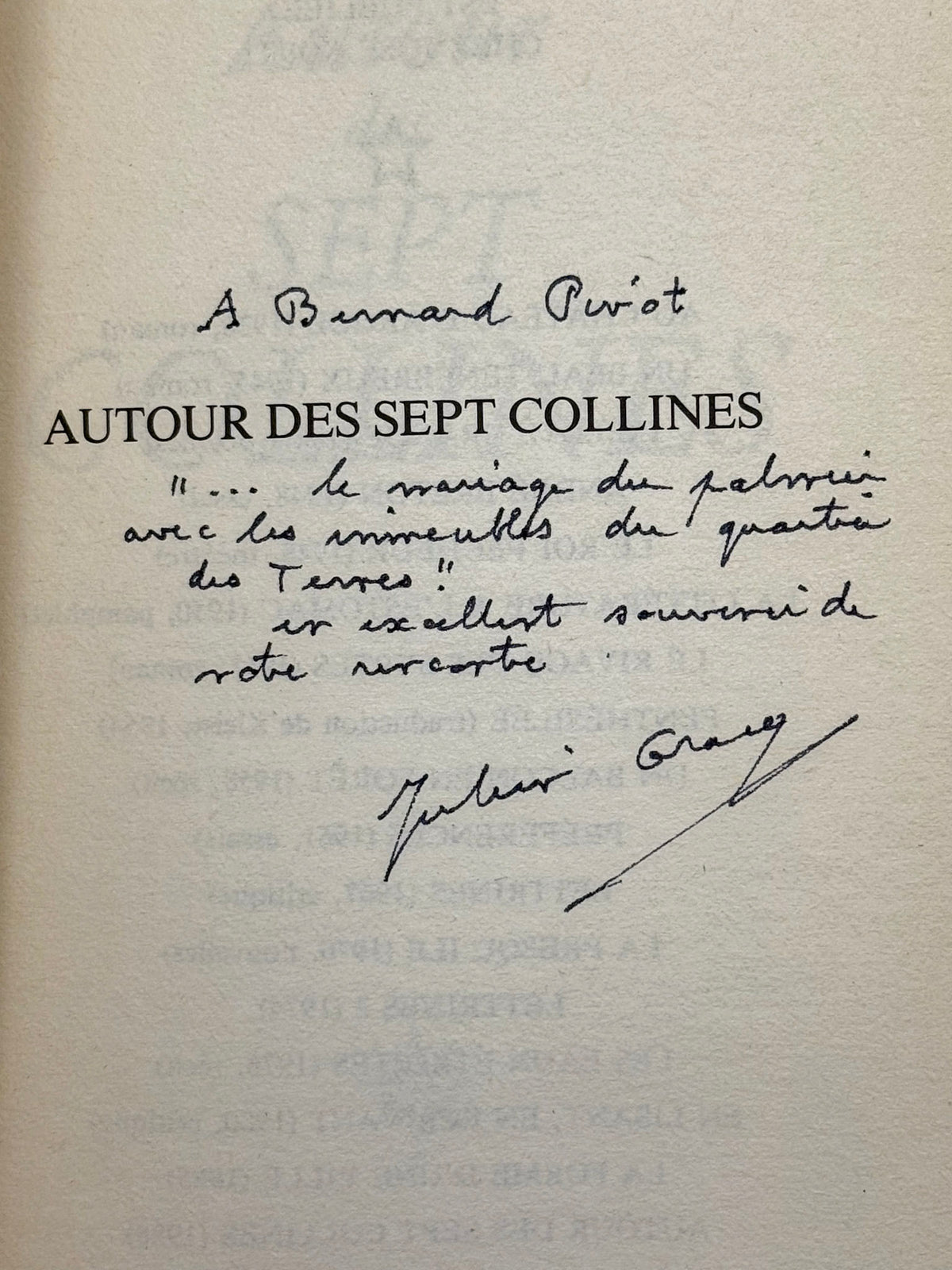 Autour des sept collines