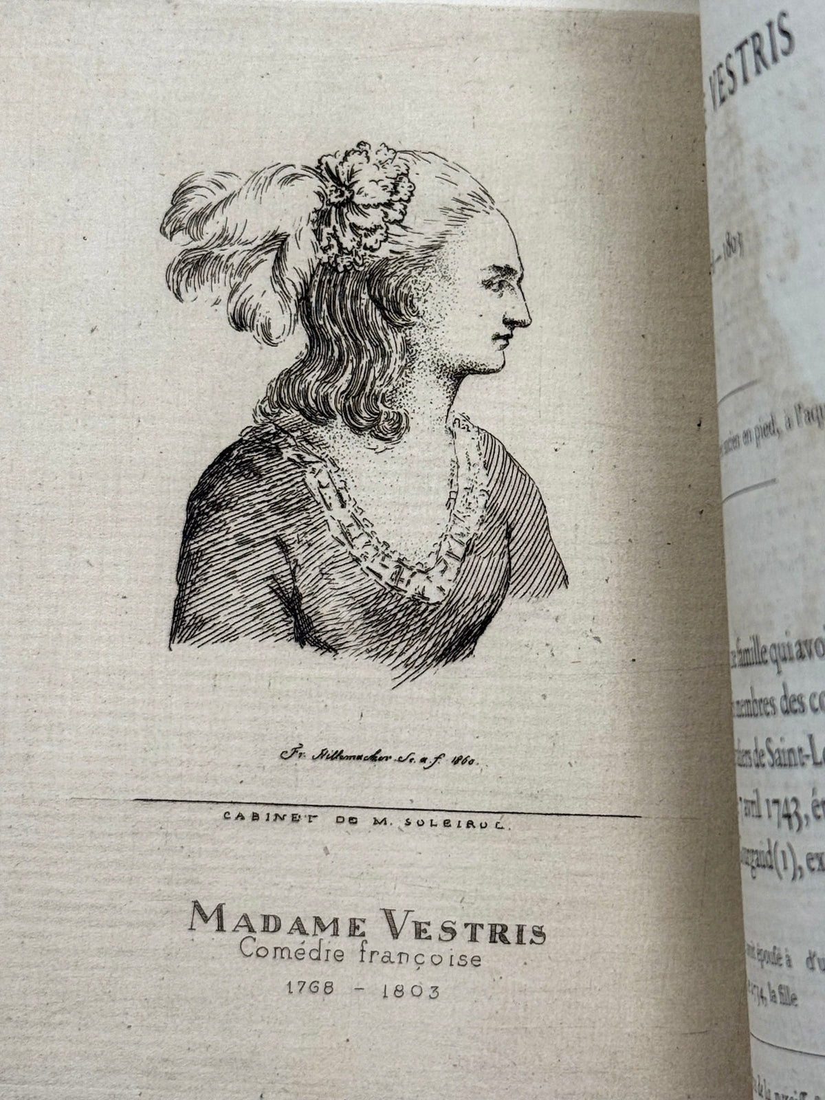 Galerie historique des portraits des comédiens de la troupe de Voltaire. Gravés à l'eau-forte, sur des documents authentiques
